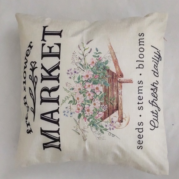 New SET Farmhouse Accent Pillow Case - Picture 1 of 9